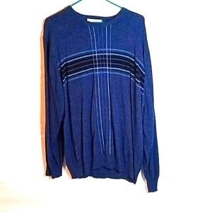 Geoffrey Bean Men's Long Sleeve Crew Neck Blue Sweater XXL/XXG